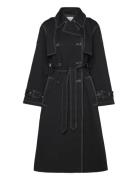 Jenkb Coat Tynd Frakke Black Karen By Simonsen