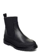 Booties - Flat - With Elastic Boots Støvler Black ANGULUS