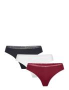 Lace 3P Thong  G-streng Undertøj Burgundy Tommy Hilfiger