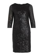 Visparkling 3/4 O-Neck Dress/Ka Kort Kjole Black Vila