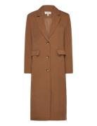 Vmmathilde Long Tailored Blazer D2 Tynd Frakke Brown Vero Moda