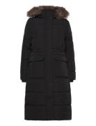 Everest Longline Puffer Coat Foret Jakke Black Superdry