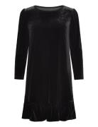 Emilie Velour Dress Kort Kjole Black Ella&il