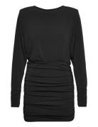 Draped Back Mini Dress Kort Kjole Black Gina Tricot