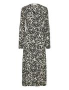 Fernmd Print Wrap Dress Maxikjole Festkjole Green Modström