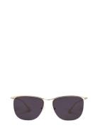 Belmondo Gold Black Firkantede Solbriller Gold Corlin Eyewear