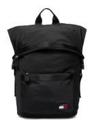 Tjm Daily Rolltop Backpack Rygsæk Taske Black Tommy Hilfiger