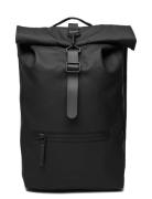 Rolltop Rucksack W3 Rygsæk Taske Black Rains