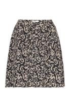 Mschrhian Skirt Aop Kort Nederdel Black MSCH Copenhagen