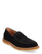 Loafer Loafers Flade Sko Black ANGULUS