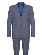 Checked Stretch Suit Habit Blue Lindbergh