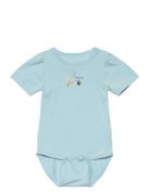 Body Ss Bodies Short-sleeved Blue Minymo