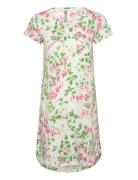 Nightdress Aop Flower Pink Nattøj Green Lindex