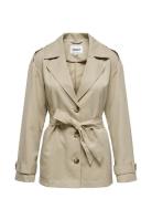 Onlline Short Trenchcoat Otw Trenchcoat Frakke Beige ONLY