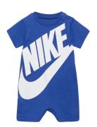 Nkn Futura Romper Bodysuits Short-sleeved Blue Nike