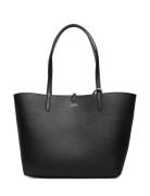 Faux-Leather Large Reversible Tote Bag Shopper Taske Black Lauren Ralp...