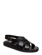 Sandals - Flat - Open Toe - Op Flade Sandaler Black ANGULUS