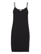 Melanie Slip Dress Knælang Kjole Black Notes Du Nord