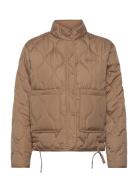 W. Quilted Jacket Quiltet Jakke Brown Svea