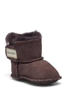 Sheepskin Bootee Shoes Baby Booties Brown En Fant