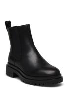 Corinne Burnished Leather Bootie Shoes Chelsea Boots Black Lauren Ralp...