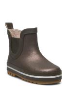 Short Winter Wellies - Glitter Vinterstøvler Pull On Khaki Green Mikk-...