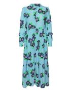 Yasrosola Ls Long Dress S. Knælang Kjole Blue YAS