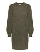 Slfmola Mia Ls Knit Dress Dresses Knitted Dresses Green Selected Femme