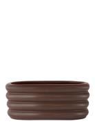 Awa Pot Long Home Decoration Flower Pots Brown OYOY Living Design