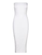 Tube Dress Knælang Kjole White Gina Tricot