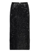 Onllucy Long Skirt Wvn Knælang Nederdel Black ONLY