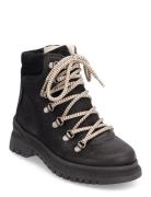 Boots - Flat - With Lace And Zip Vinterstøvler Med Snøre Black ANGULUS