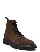 Tatum Suede Lace-Up Boot Snørestøvler Brown Les Deux