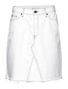 Dnm Rw A-Line Skirt Ecru Knælang Nederdel White Tommy Hilfiger