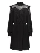 Maudell Midi Dress Knælang Kjole Black Lollys Laundry