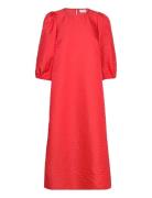 Vimabelle 3/4 Midi Dress Knælang Kjole Red Vila