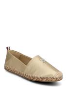 Th Gold Flat Espadrille Espadrillos Flade Sandal Gold Tommy Hilfiger