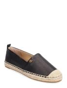 Cameryn Iv Tumbled Leather Espadrille Espadrillos Flade Sandal Black L...