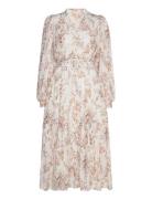 Bohemian Midi Dress Knælang Kjole White By Ti Mo