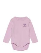 Hmlmino Body L/S Langærmet Body Pink Hummel