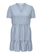 Cartiri-Caro S/S V-Neck Lin Dress Tlr Kort Kjole Blue ONLY Carmakoma