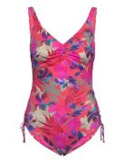 Playa Del Carmen Uw V-Neck Swimsuit With Adjustable Leg Badedragt Bade...