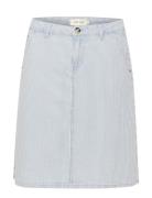 Crbethany Milkboy Skirt Knælang Nederdel Blue Cream