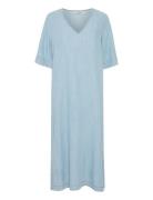 Bylana Vneck Dress 2 - Knælang Kjole Blue B.young