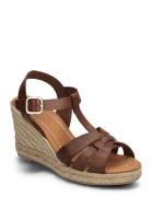 Espadrilles Espadrillos Med Hæl Sandal Brown Billi Bi