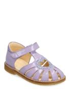 Sandals - Flat - Closed Toe Shoes Summer Shoes Sandals Purple ANGULUS