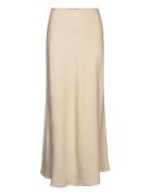 Viscose Maxi Skirt Lang Nederdel Beige Gina Tricot