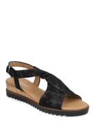 Wedge Sandal Flade Sandaler Black Gabor