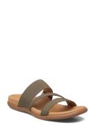 Slip-In Flade Sandaler Khaki Green Gabor