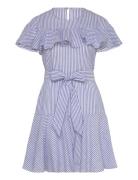 Dress Janina Stripe Kort Kjole Blue Lindex